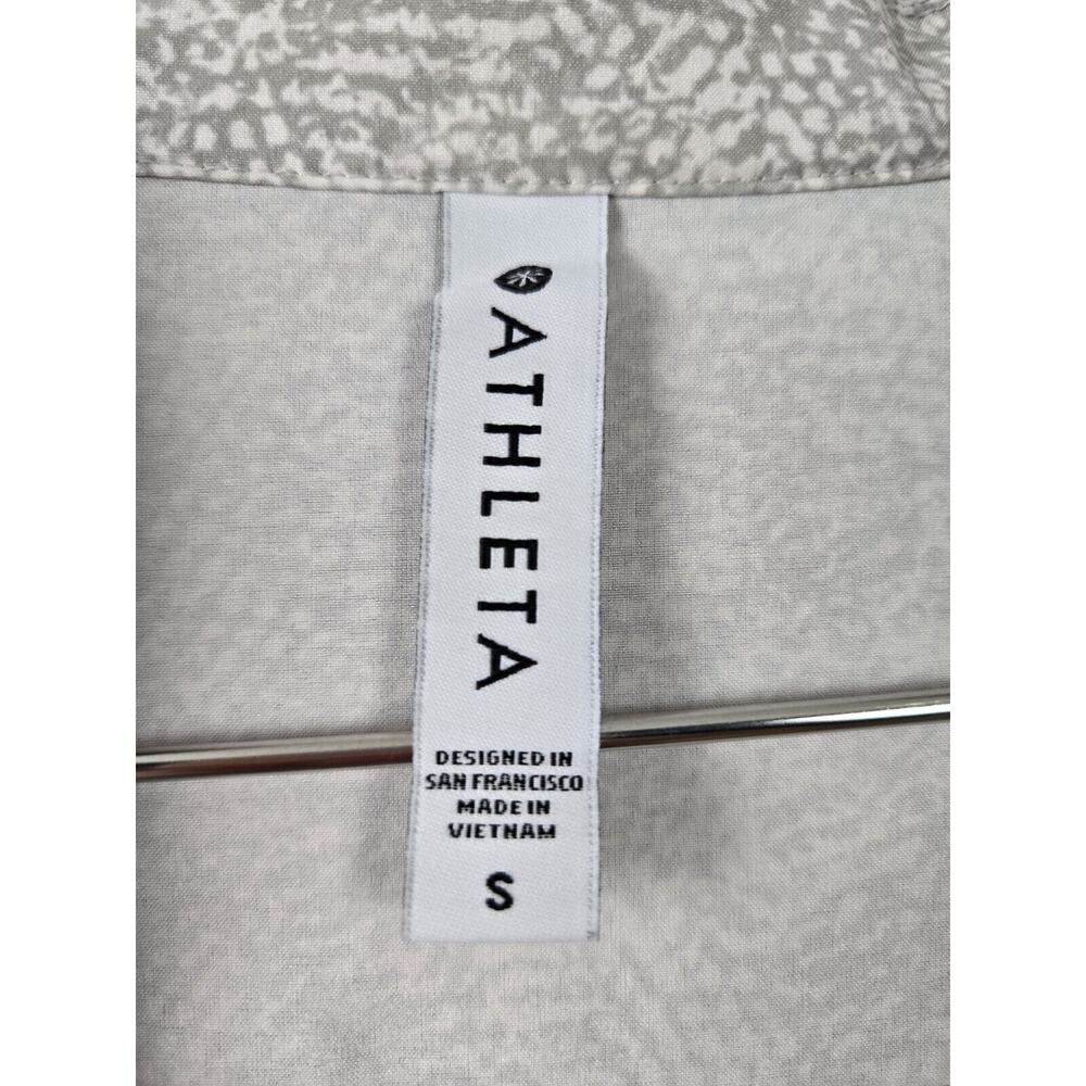 Athleta Long Sleeve Mini Lightweight Snake Print Zuma Shirt Dress Viper Gray S - Picture 3 of 8